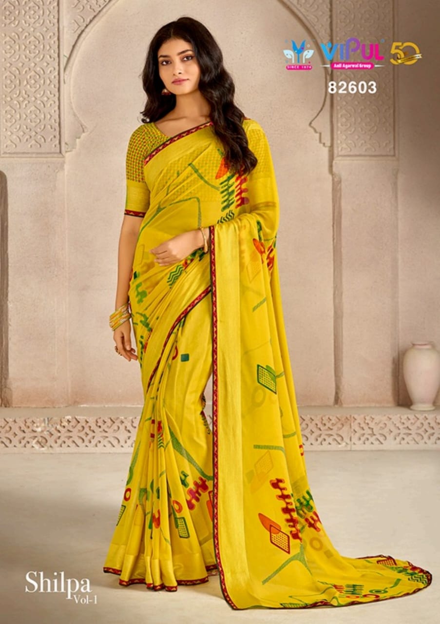 Shilpa Vol 1 By Vipul Georgette Daily Wear Sarees Wholesale Price In Surat